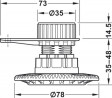 HAFELE 637.76.460 Screw-on glider for Axilo