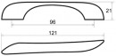TULIP handle Besina 96 matt nickel + screws