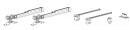 TERNO Classic fittings set for interior sliding doors 120kg, 1 leaf, 2x damper