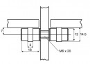 SISO-22.02.116 double glass support