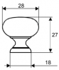 TULIP Knob Jota nickel brushed + screw