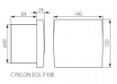 SK-fan Cyklon EOL F100 B -W white