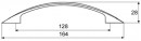 TULIP handle Ruona/128 satin chromee + screws