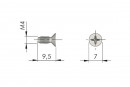 IF-screw Maori M4x9.5 PZ2 countersunk head zinc white