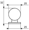 TULIP knob Tomic big satin chrome + screw