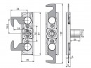 LEHMANN Cabinet lock 415 with two hooks right