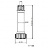 SCILM Rectifying leg for ventilation base 270FR27010SF/100 mm black