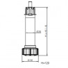 SCILM Rectifying leg for ventilation base 270FR27012SF/120 mm black