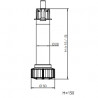 SCILM Rectifying leg for ventilation base 270FR27015SF/150 mm black