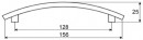 TULIP handle Kewina 128 satin chrome + screws