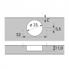 HETTICH 9313180 Novisys 105° TH52 inset, screw, PTO