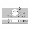 HETTICH 9313251 Novisys 105° TB45 loaded, to be pressed, PTO
