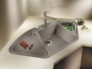 BLANCO 523670 Sink Delta II-F anthracite InFino with eccentric Silgranit PuraDur
