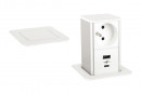 StrongPower PowerUp socket, 1x230V, USB A/C charging, White, Fr