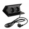 LEGRAND PopUp, 2x230V, black matt, SCHUKO