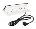 LEGRAND PopUp, 3x230V, 1x USB A/C, white matt