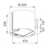 FRANKE Extractor hood FSMS WALL F42 WH MATT matte white