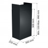 FRANKE Accessories 112.0683.832 telescopic chimney black