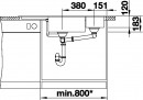 BLANCO 523666 Delta II tartufo InFino sink with Silgranit PuraDur eccentric
