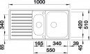 BLANCO 523665 Sink Classic Pro 6S-IF stainl.steel InFino silk gloss with eccent.