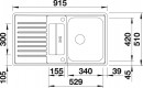 BLANCO 523663 Sink Classic Pro 5S-IF stainl.steel silk gloss InFino with eccent.