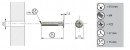 IF-nut Flat M4x27/15mm decorative with flat head