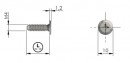 IF-screw Flat M4x22.5 decorative with flat head