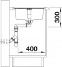 BLANCO 523661 Sink Classic Pro 45S-IF stainl.steel InFino silk gloss+eccent.