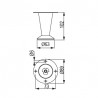 StrongLegs furniture leg FS010, 102mm, black matt