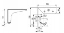 StrongLegs furniture leg FS003, 100mm, imitation stainless steel