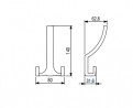 TULIP Hook Cid XL brushed nickel