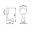 TULIP Hook Gant XL brushed nickel + screws