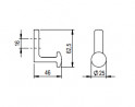 TULIP Hook Gant brushed nickel + screws