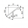 TULIP butting profile Ria 2900mm black matt
