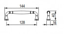 TULIP Handle Turia 128 antique gold + screws