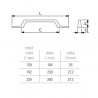TULIP Handle Mount 224 brushed nickel