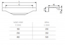 TULIP Handle Lori 256/350 black brushed