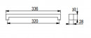 TULIP Handle Rail 320 raw ash