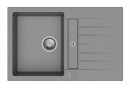 StrongSinks S3 Granite sink Vardar 780, 780x500 mm, with drain and tray, gray
