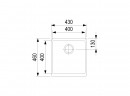 StrongSinks S3 Sink granite Hron 430,dim.430x460 mm,without draining board, gray