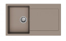 StrongSinks S3 Sink granite ZALA 860, dim.860x500 mm, with draining board, brown