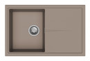 StrongSinks S3 Sink granite Labe 780, dim.780x500 mm, with draining board, brown