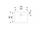 StrongSinks S3 Sink granite Hron 530,dim.530x460 mm,without draining board,white