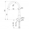 StrongSinks S3 sink Tap Seina arc, for compact sinks, chrome