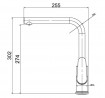 StrongSinks S3 sink Tap L-shaped gut, chrome