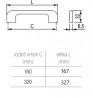 TULIP Handle Tonk 160 brushed nickel
