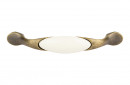 TULIP Handle Gipa 96 old brass/porcelain white + screws