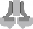HETTICH 9155242 Intermat 9935 half-loaded door up to 43mm screw