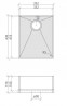 GETACORE dřez GC-KE-418 GC1112 Frosted Space s přepadem