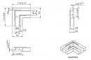 StrongLumio LED strip connector corner 2 pins 8 mm
